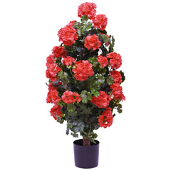 Geranium piramide rood UV kunstplant 110cm