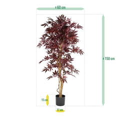Acer kunstboom 145cm - burgundy