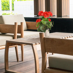 Kunst Geraniumboeket 38cm rood anti-UV