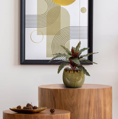 Calathea 30cm Kunstplant groen/rood