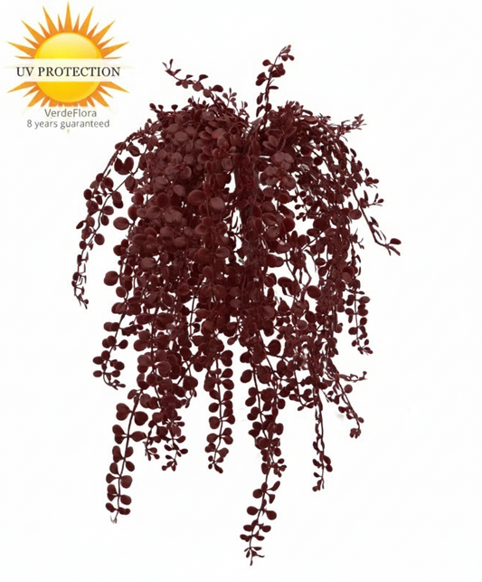Kunst buitenhangplant Dischidia burgundy UV-bestendig