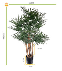 Kunst palm Raphis 110 cm UV voor buiten