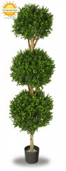 Kunst buxus Trio bol 175 cm voor buiten UV-bescherming