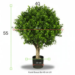 Kunst Buxusbol voor buiten 40 cm UV beschermd