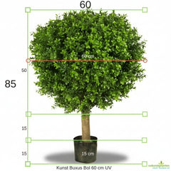 Kunst Buxusbol voor buiten 60 cm UV beschermd