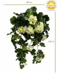 Kunst hanggeranium 65cm UV wit