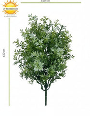 Eucalyptus kunststruik groen-wit 30cm UV