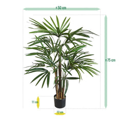 Raphis kunstpalm 75cm
