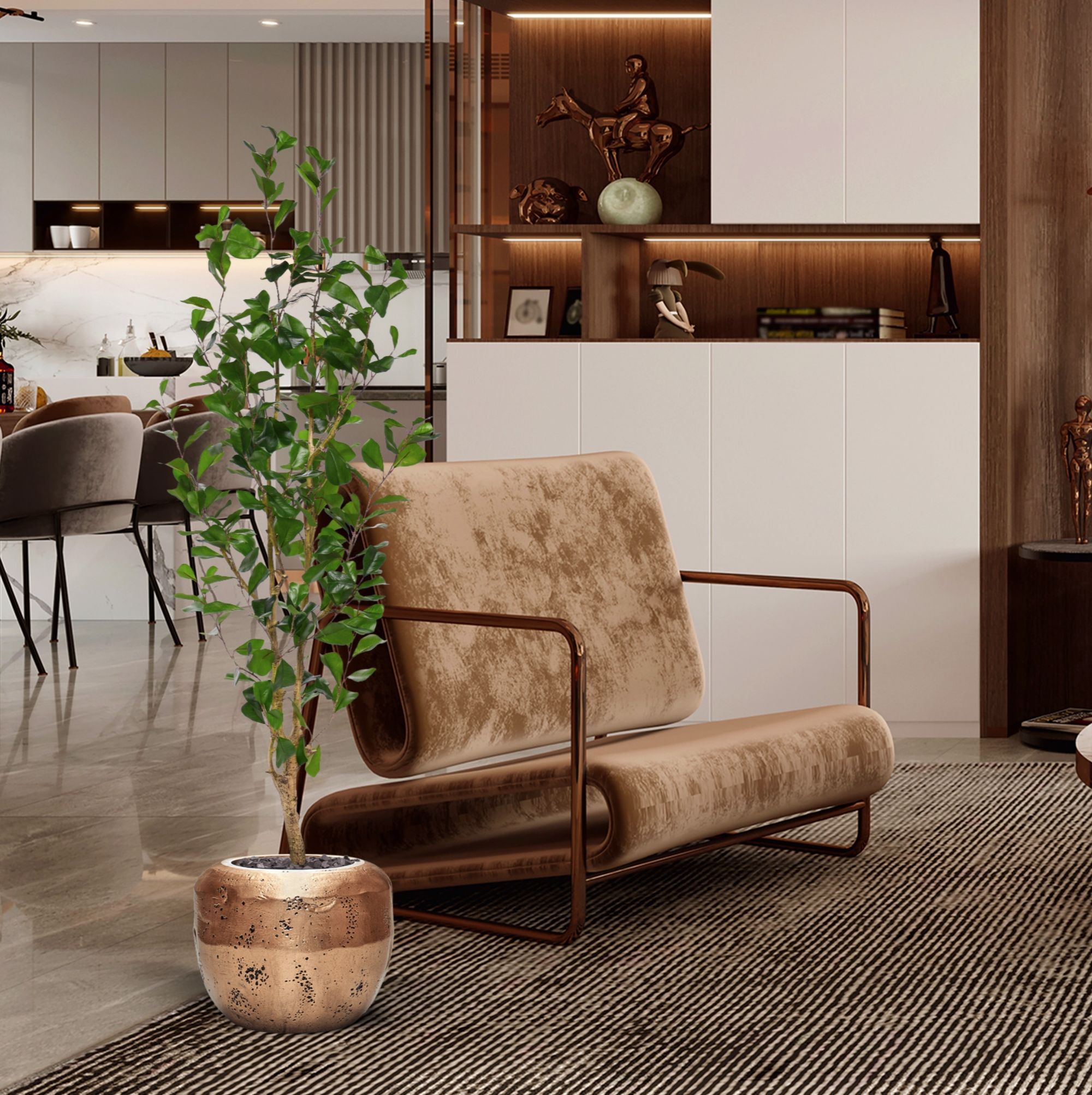 Ficus Triangularis Kunstplant 150cm