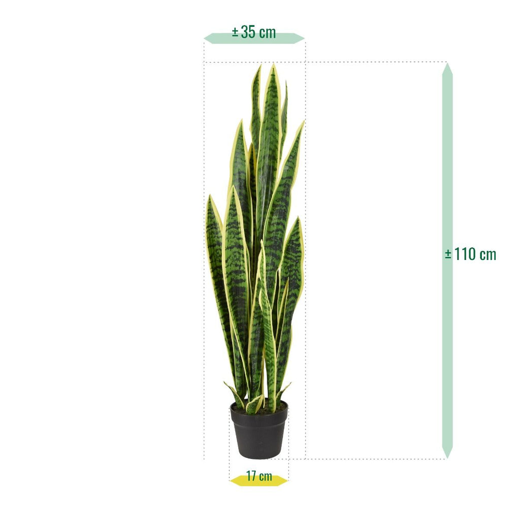 Sanseveria kunstplant 110cm - bont