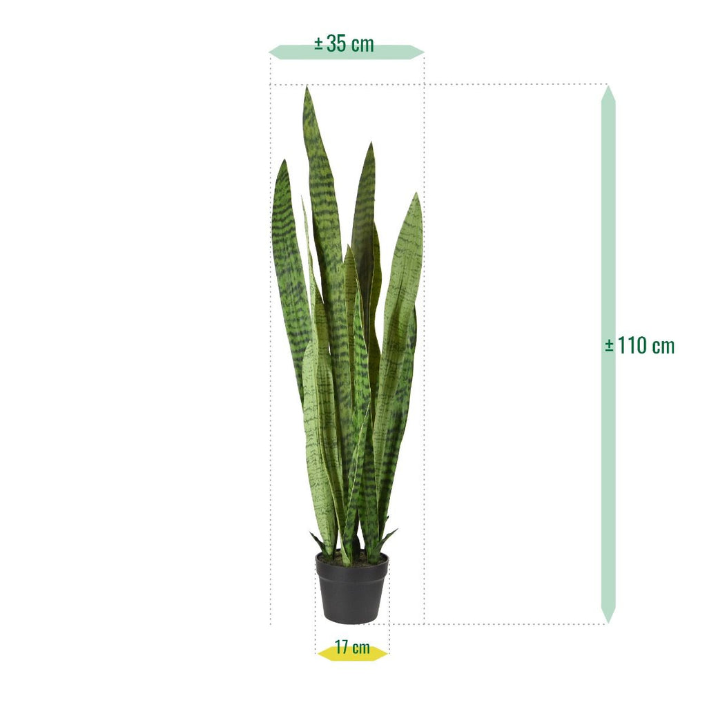 Sanseveria kunstplant 110cm -groen