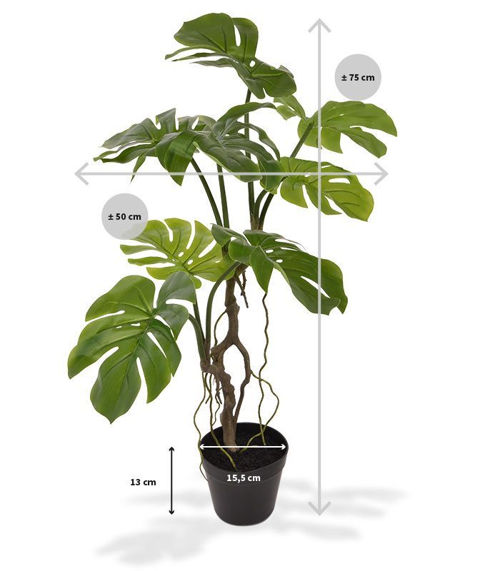 Monstera kunstplant 70cm