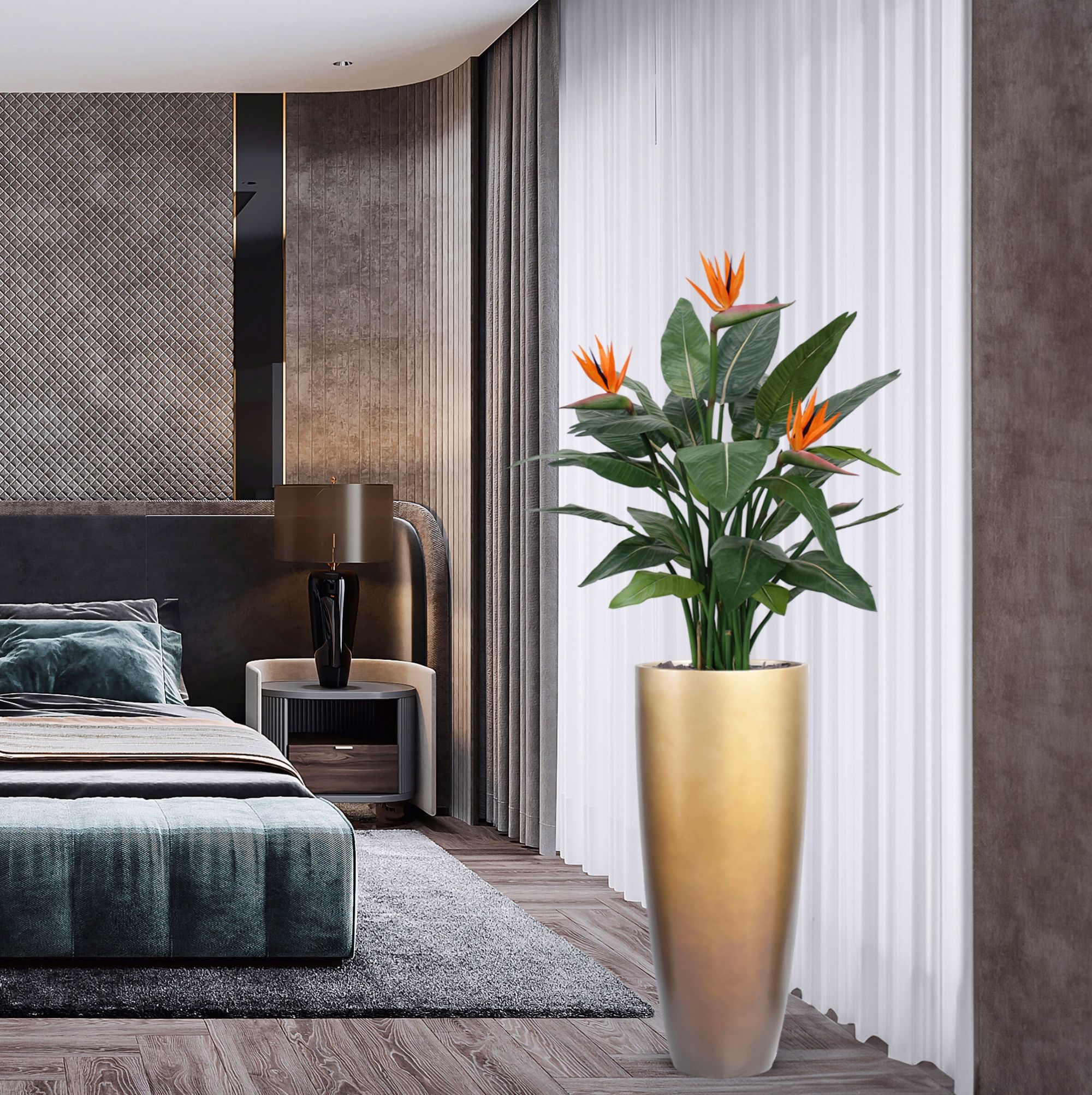 Strelitzia kunstplant deluxe 115cm
