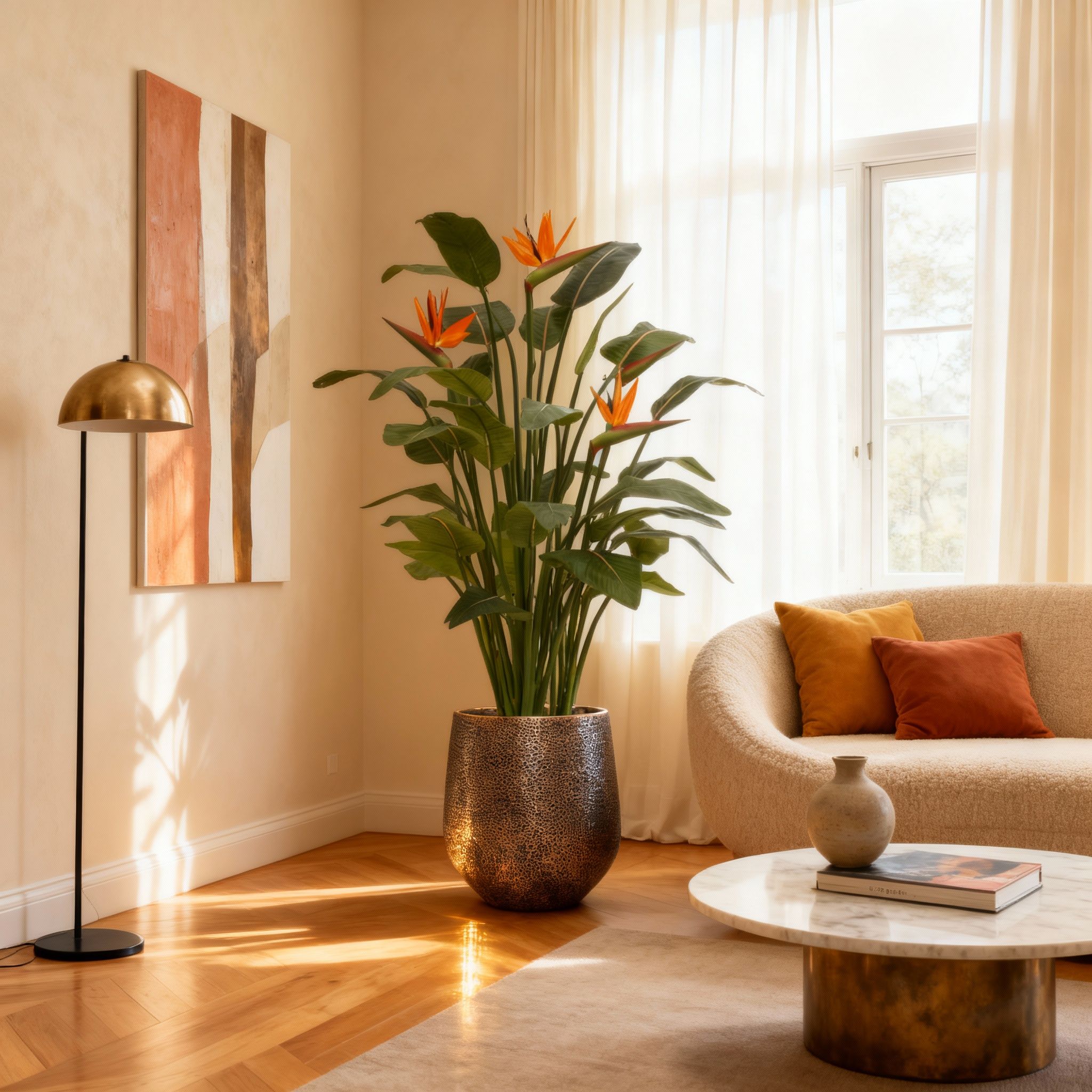 Strelitzia Deluxe kunstplant 145 cm