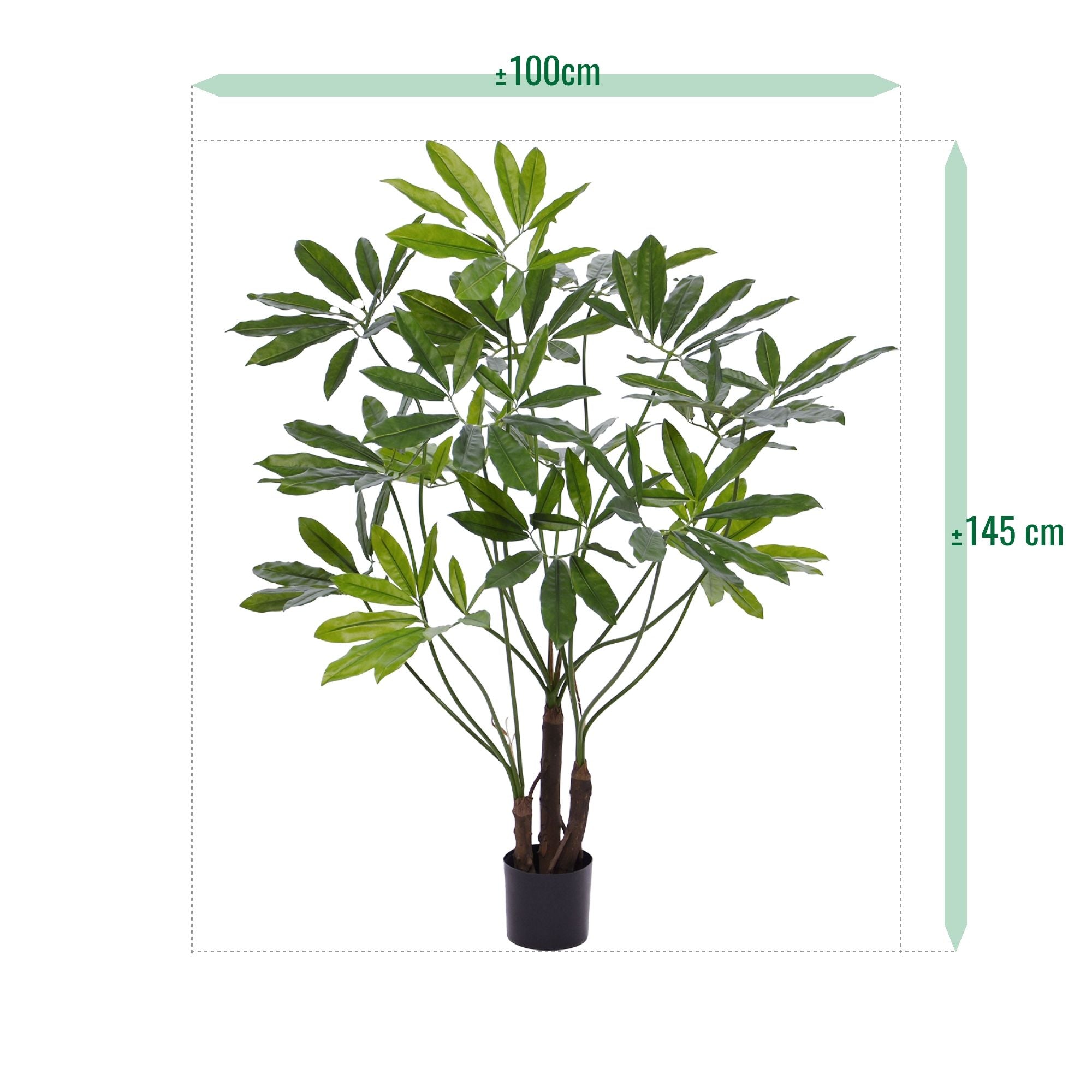 Philodendron Fun Bun kunstplant Deluxe 145cm