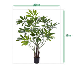 Philodendron Fun Bun kunstplant Deluxe 145cm