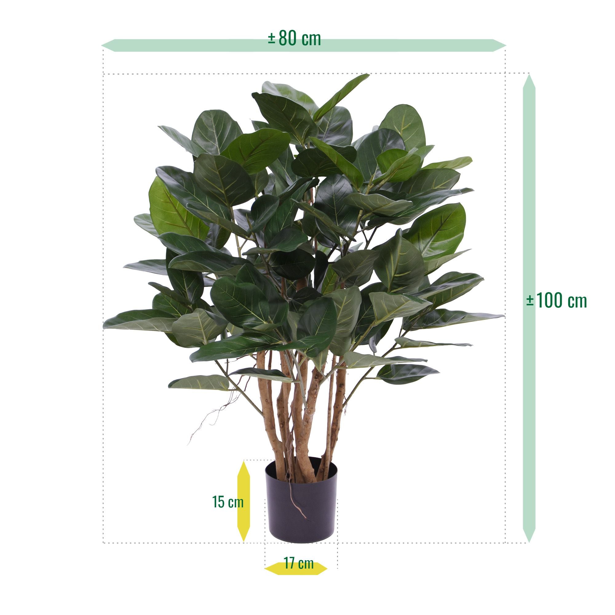 Ficus Audrey kunstplant 100cm