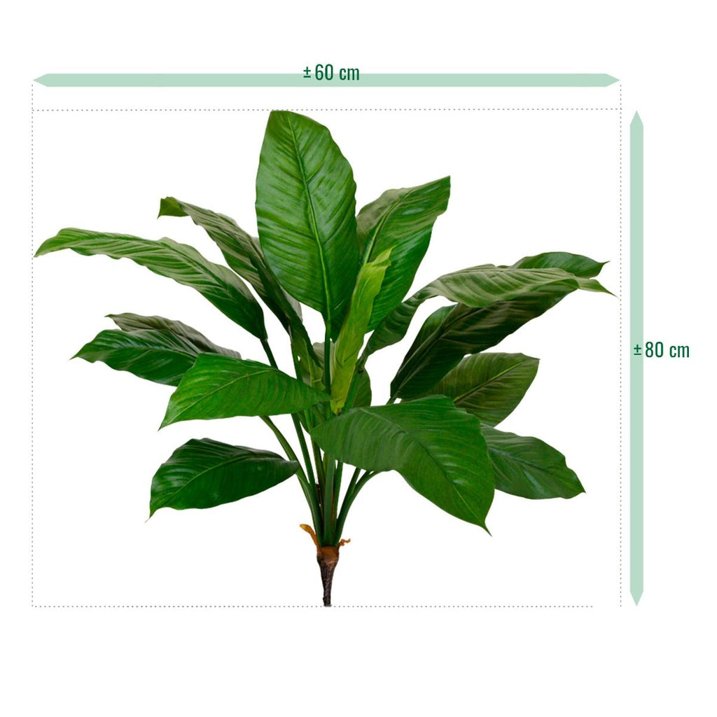 Spathiphyllum King kunstplant 80cm - groen