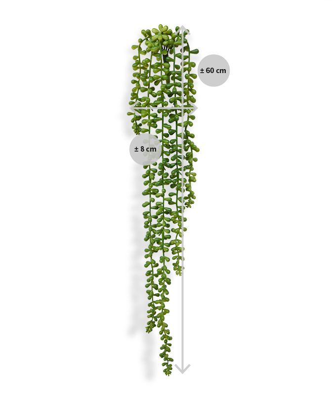 Senecio Pearl kunst hangplant 55cm