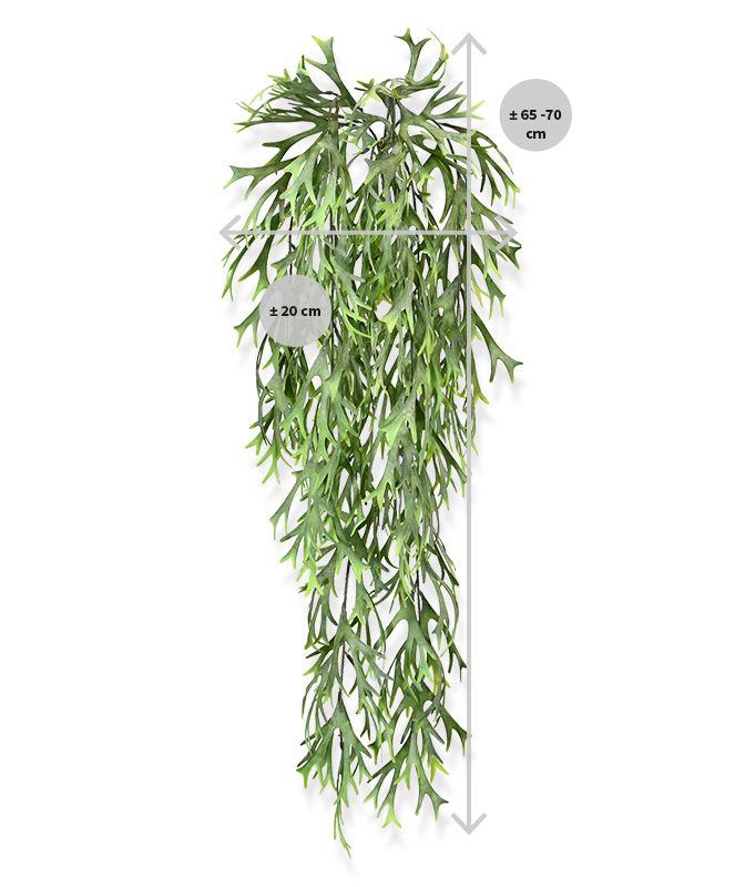 Hertshoorn kunst hangplant 65cm