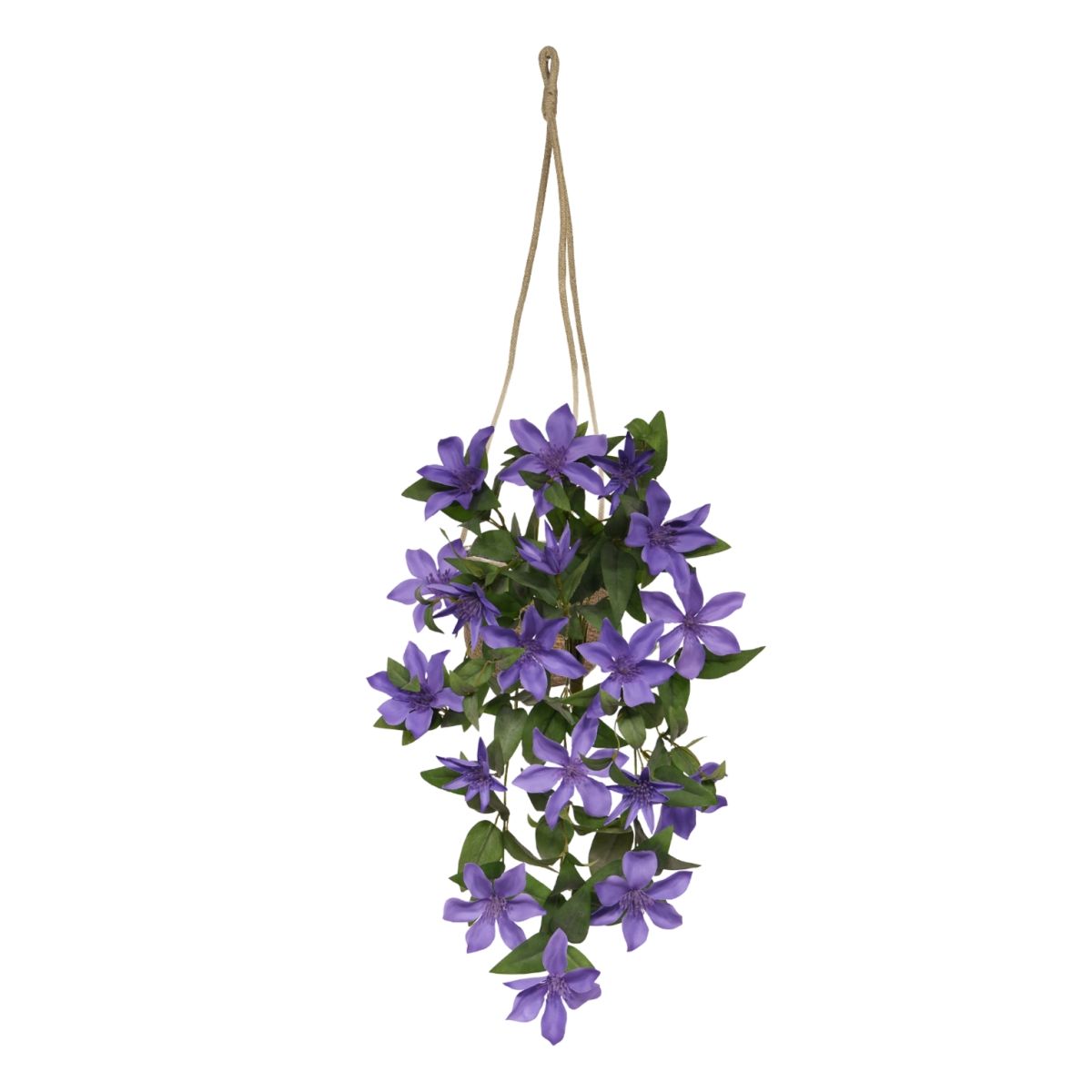 Clematis kunst hangplant 60cm Blauw