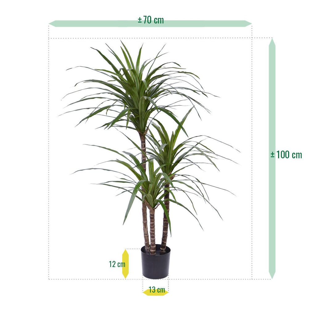 Draceana Marginata Deluxe kunstplant 100cm