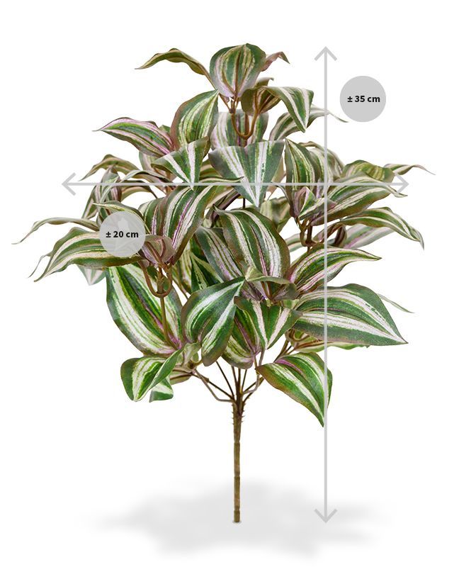Tradescantia Zebrina kunstplant 40cm zonder kweekpotje