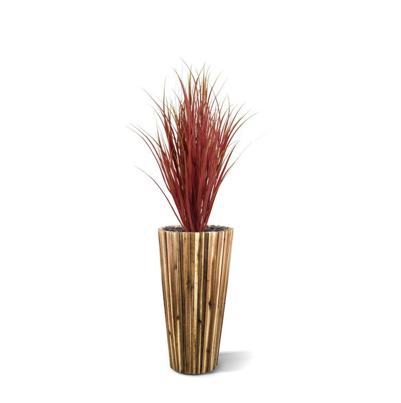 Kunst Rietgras Deluxe UV 95cm Burgundy