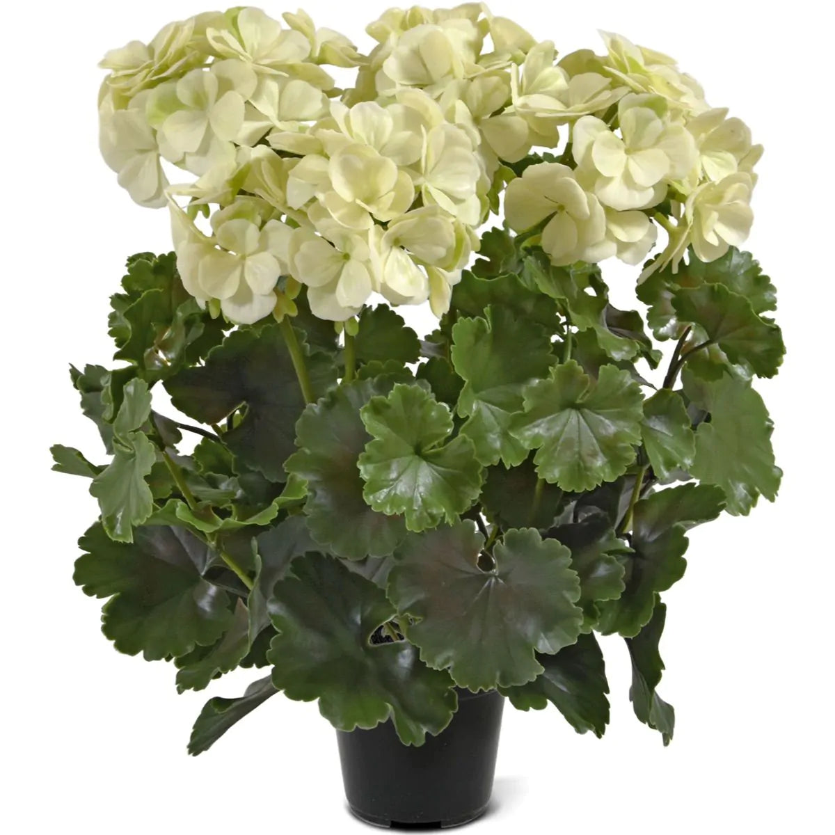 Extra grote witte, UV-bestendige kunstmatige geranium voor buiten, UV-bestendig.