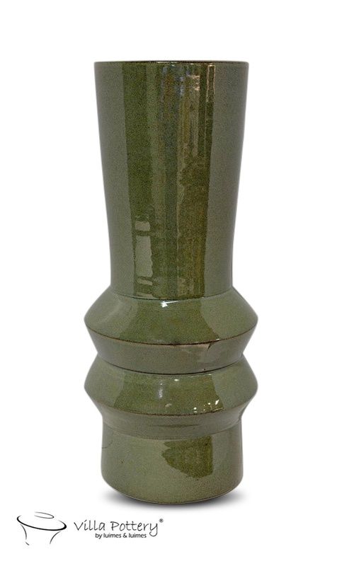 Sweden Vaas Creme / Groen / Mokka 17x35cm
