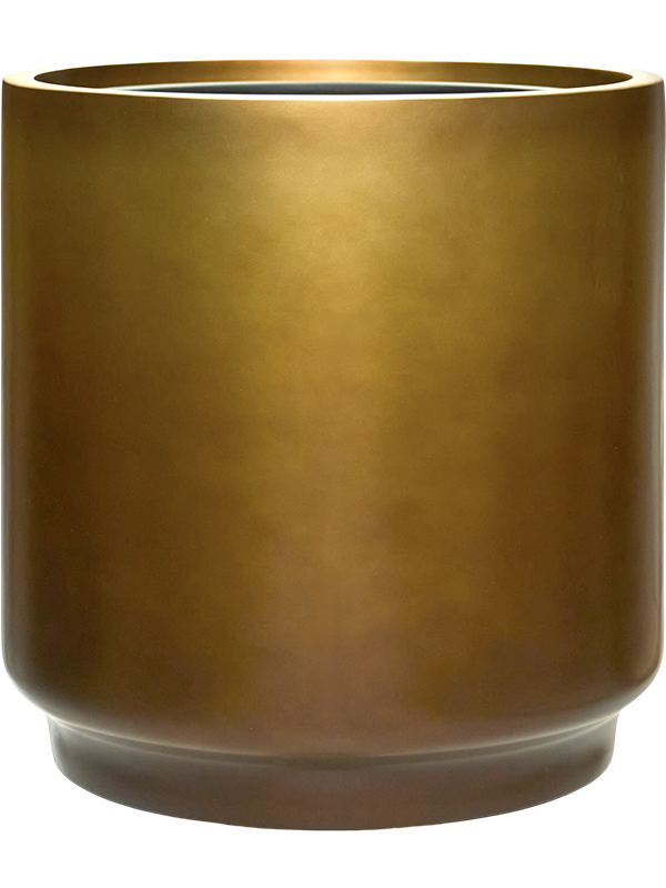 Baq Gradient Cylinder Matt Honey / Coffee (met inzetbak) 40x40cm
