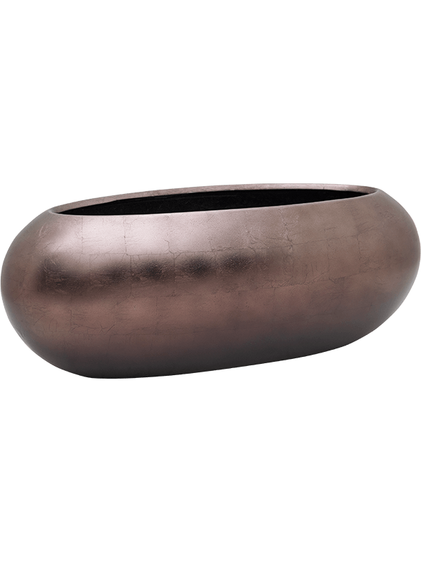 Baq Metallic Silver leaf Boat Matt Coffee /  Honey / Copper / Light Champagne 56x23x20cm