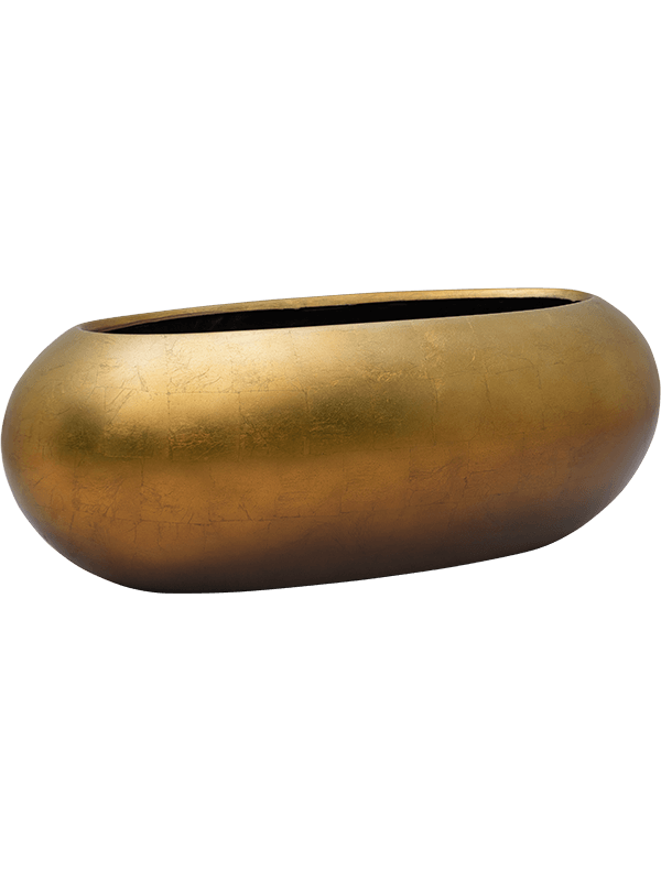 Baq Metallic Silver leaf Boat Matt Coffee /  Honey / Copper / Light Champagne 56x23x20cm