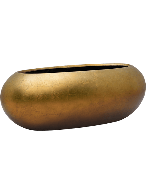 Baq Metallic Silver leaf Boat Matt Coffee /  Honey / Copper / Light Champagne 56x23x20cm