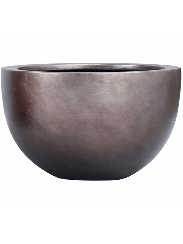 Baq Metallic Silver leaf Bowl Matt Copper / Honey / Coffee / Silver 45x27cm