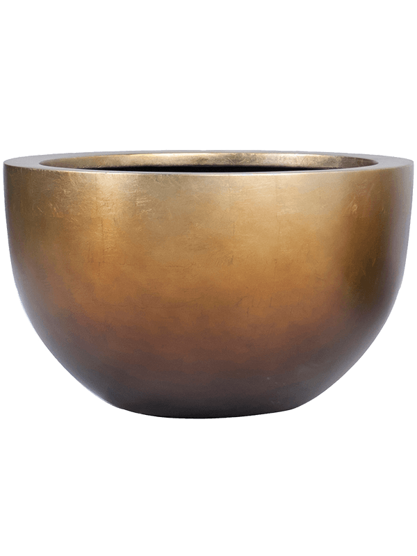 Baq Metallic Silver leaf Bowl Matt Copper / Honey / Coffee / Silver 45x27cm