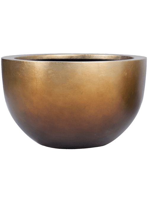 Baq Metallic Silver leaf Bowl Matt Copper / Honey / Coffee / Silver 45x27cm