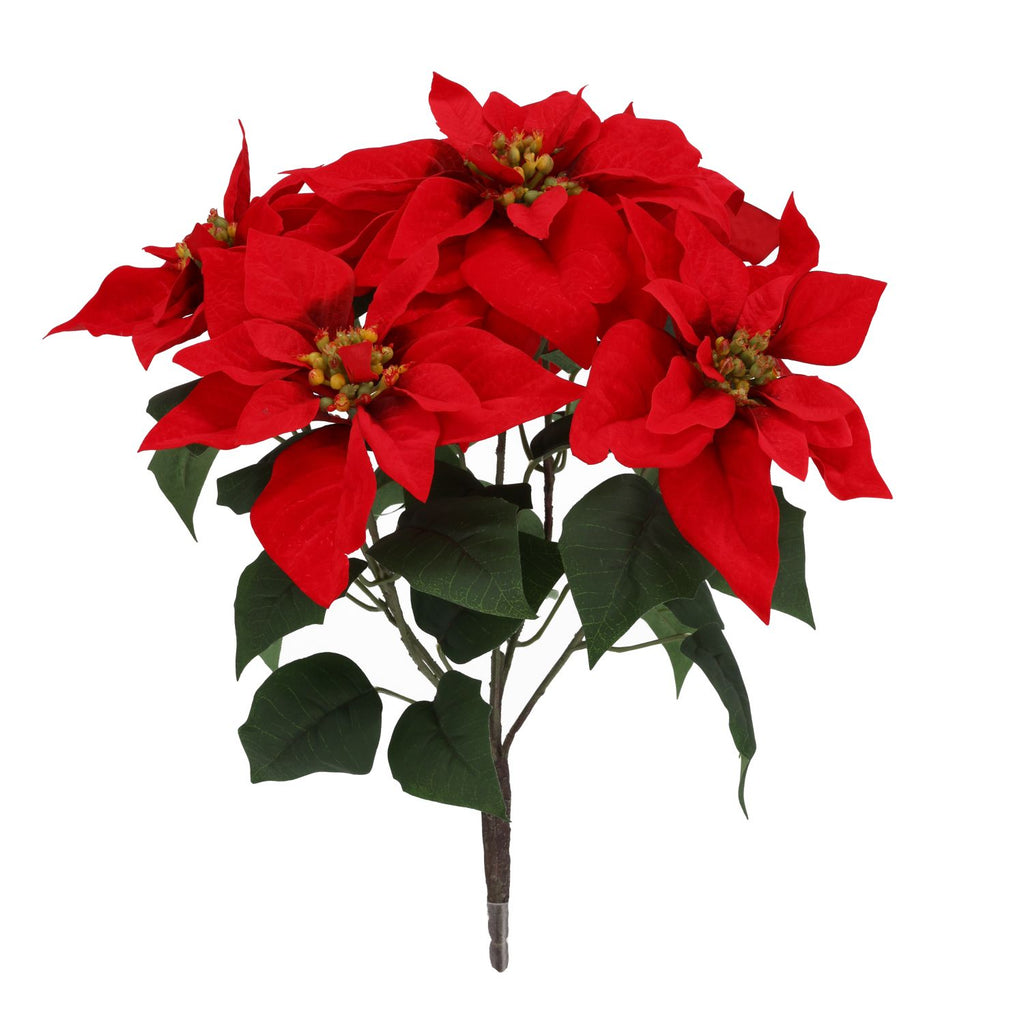 Poinsettia kerstster kunstplant 40cm zonder kweekpot