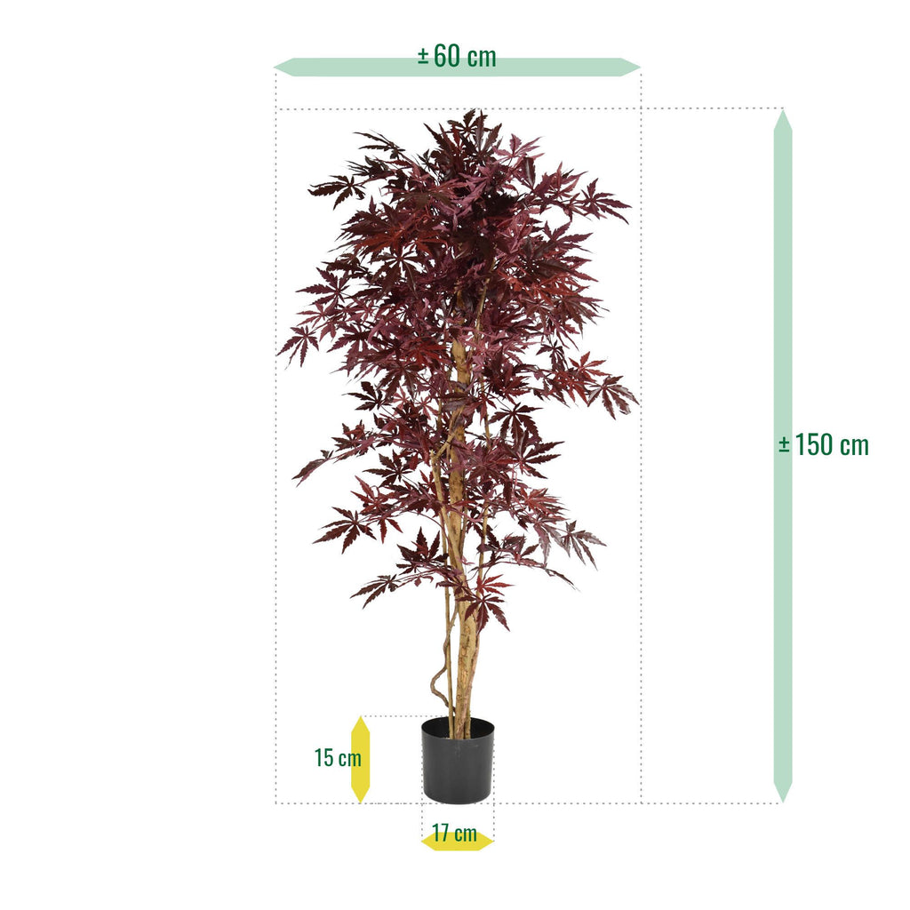 Acer kunstboom 145cm - burgundy