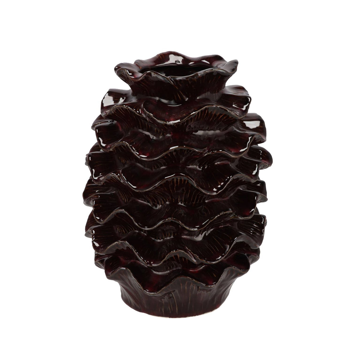Gina Burgundy Vaas 22x22x30cm