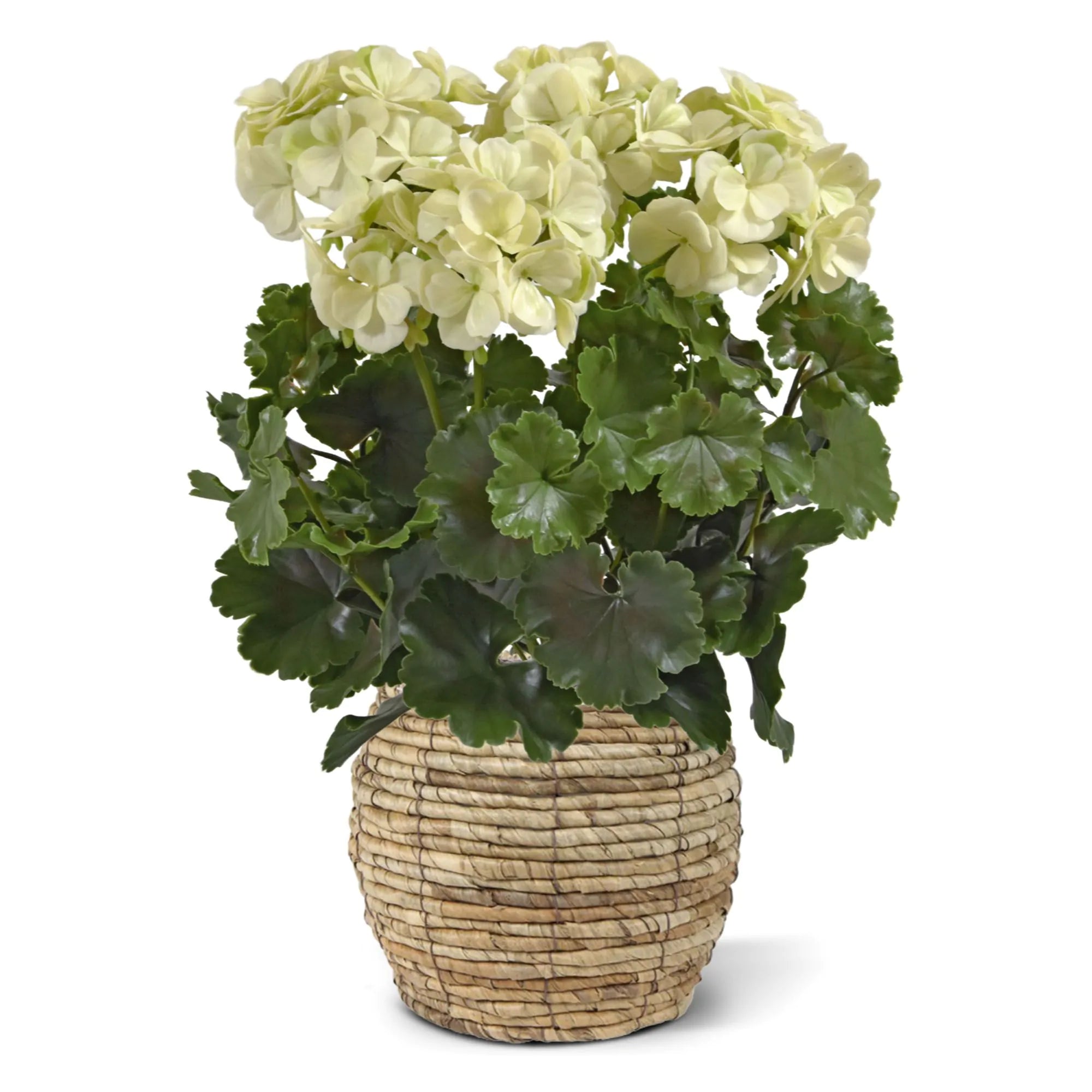 Kunst geranium XL wit uv-bestendig voor buiten 