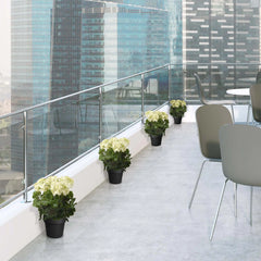 Kunst geranium XL wit uv-bestendig voor buiten 