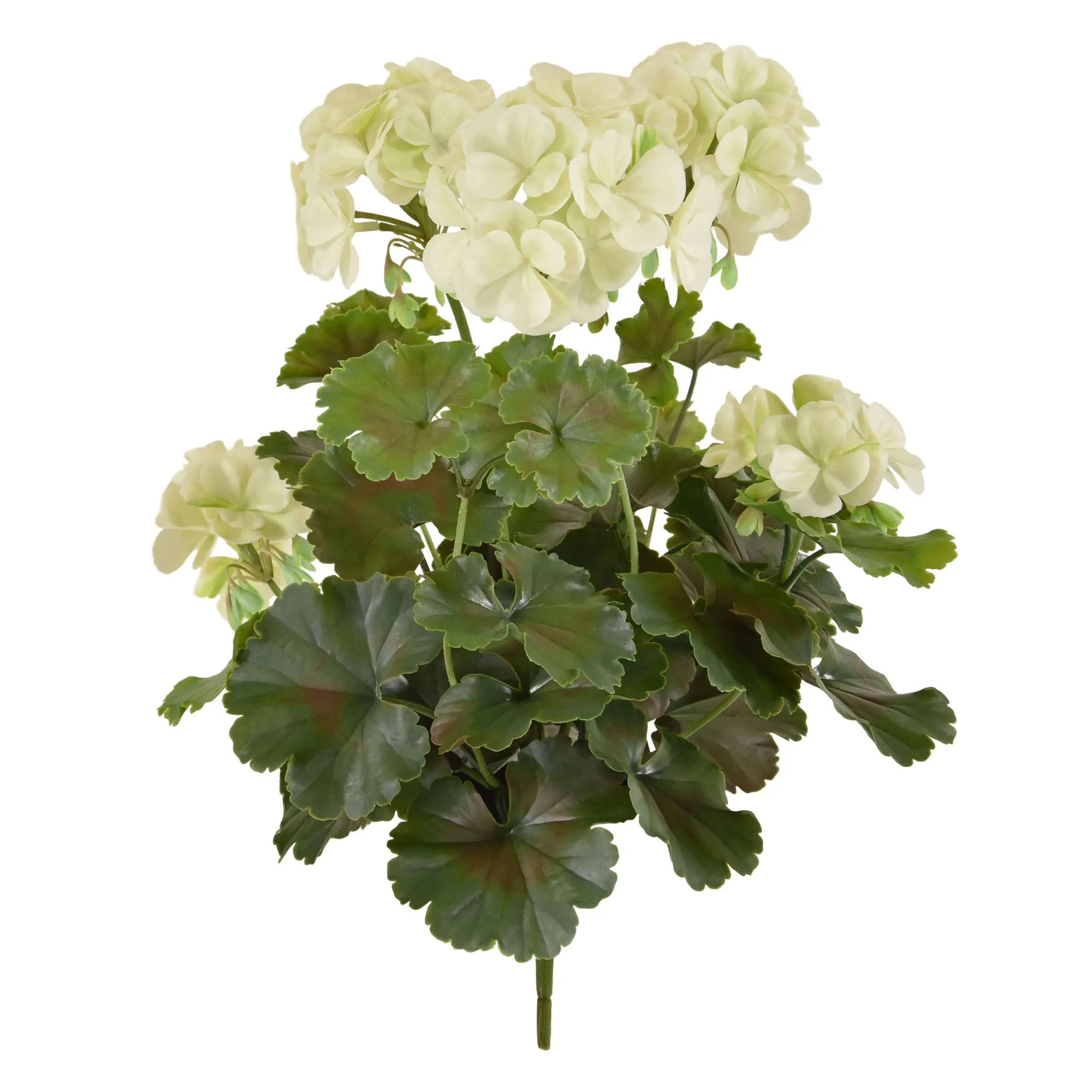 Geranium kunstboeket 38cm Wit UV 