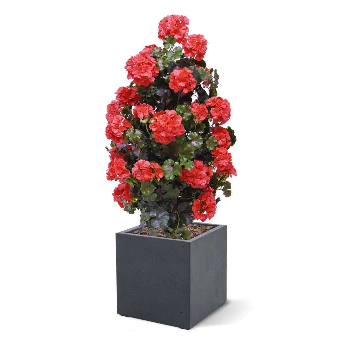 Geranium piramide rood UV kunstplant 110cm