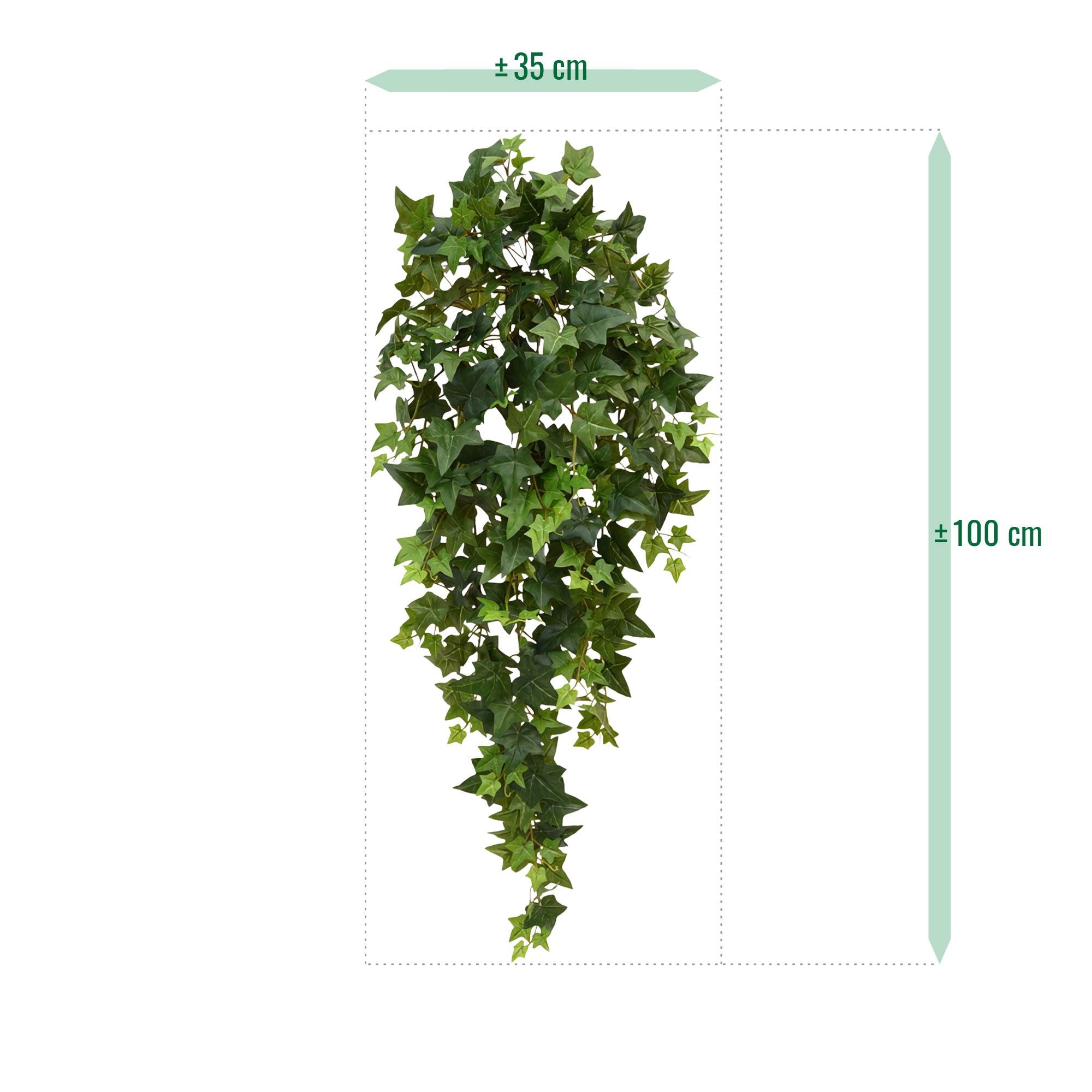 Hedera kunst hangplant 100cm - groen