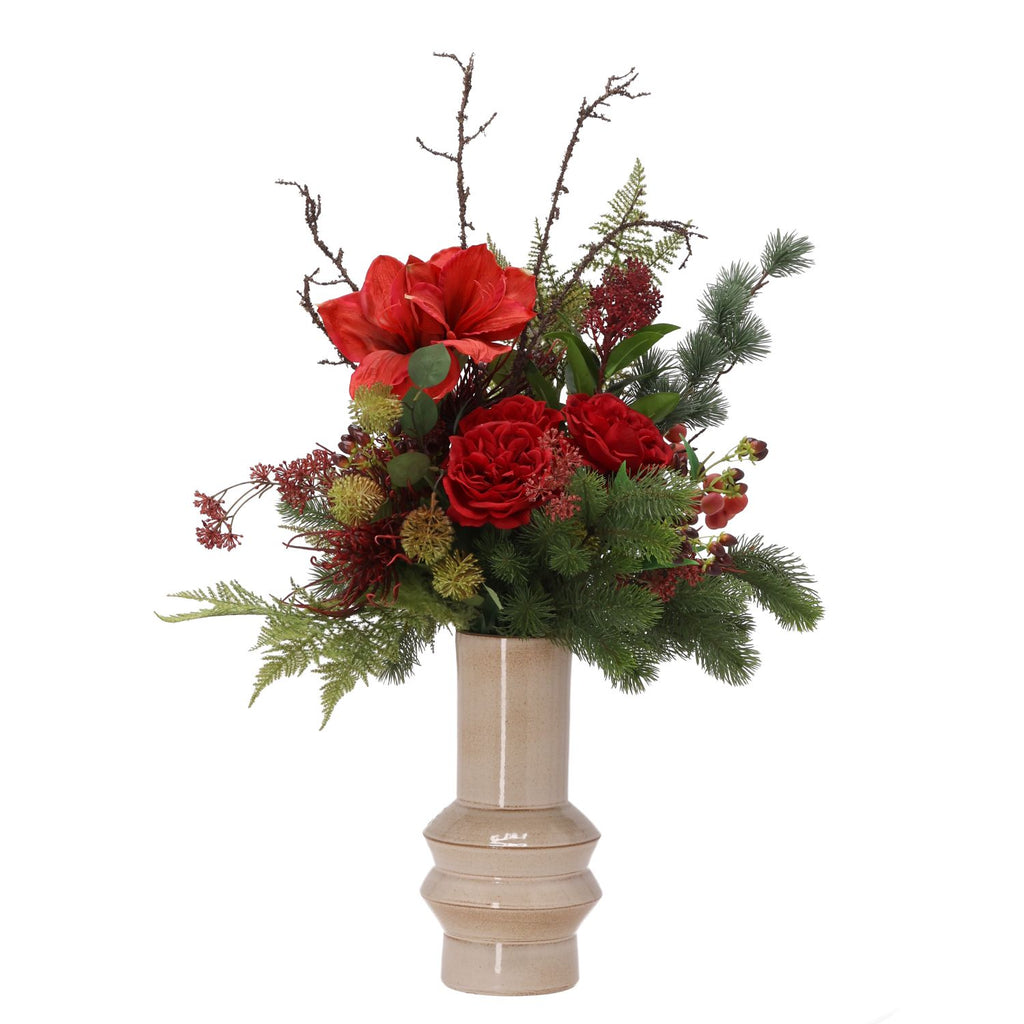 Kunst kerstboeket Noelle Cortina 95cm
