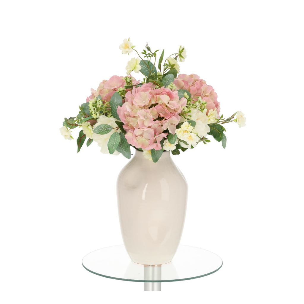 Handgebonden Kunstboeket Rose York - Roze