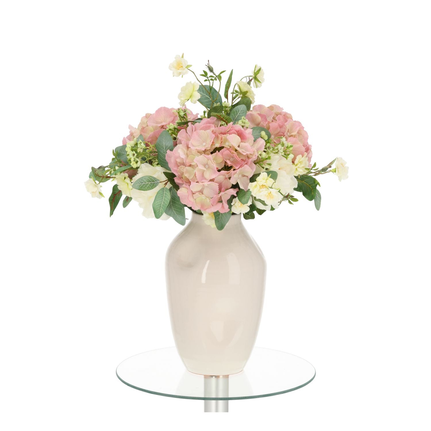 Handgebonden Kunstboeket Rose York - Roze