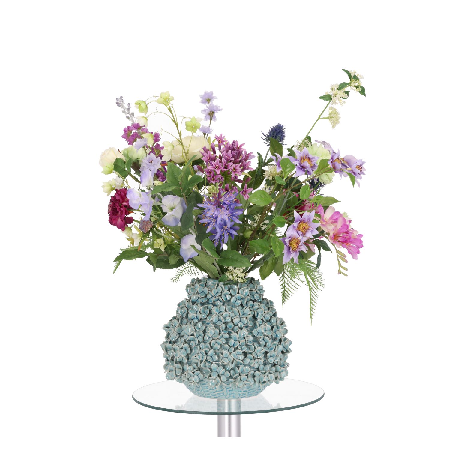 Handgebonden Kunstboeket Violet Boekarest 70cm