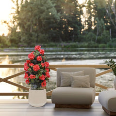 Geranium piramide rood UV kunstplant 110cm